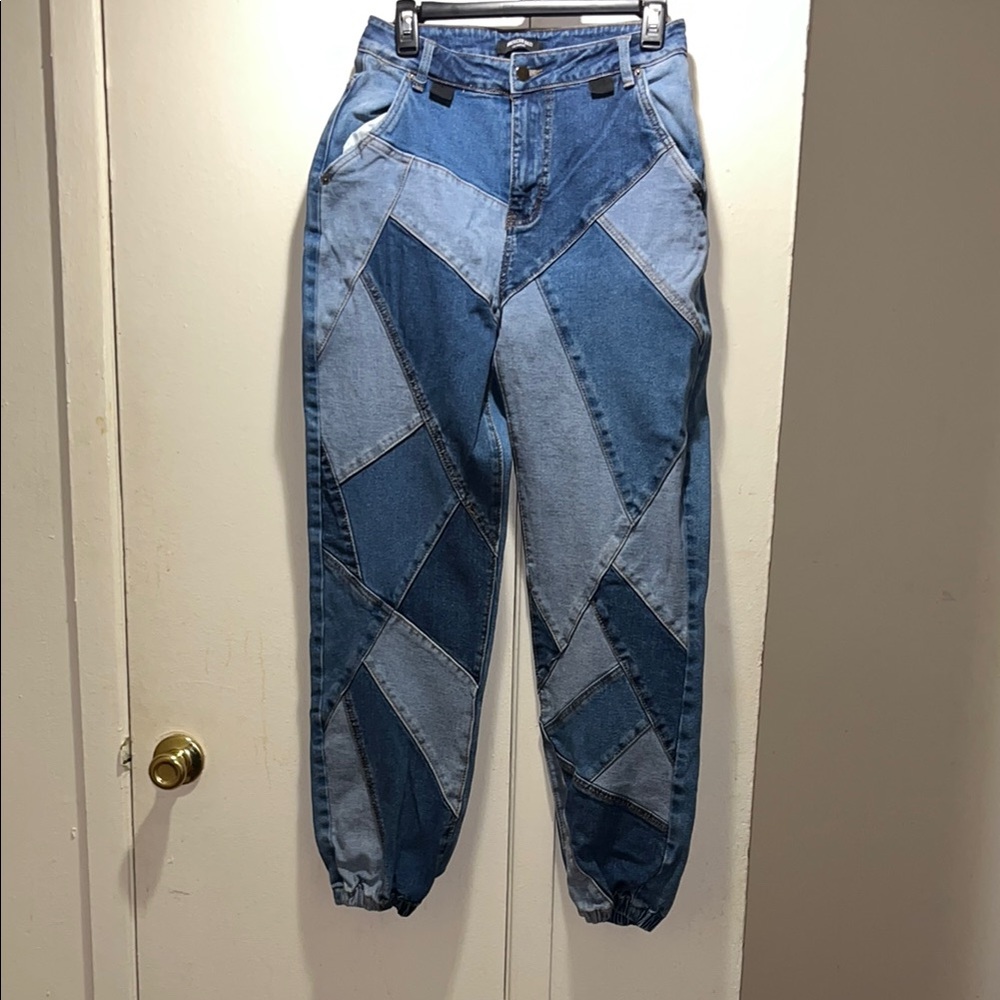 Patchwork Blue Jeans - image 1